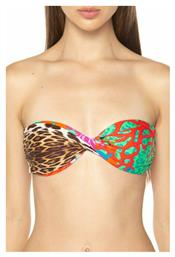 E2GJ33MC04R Strapless Bikini Top Animal Print Guess