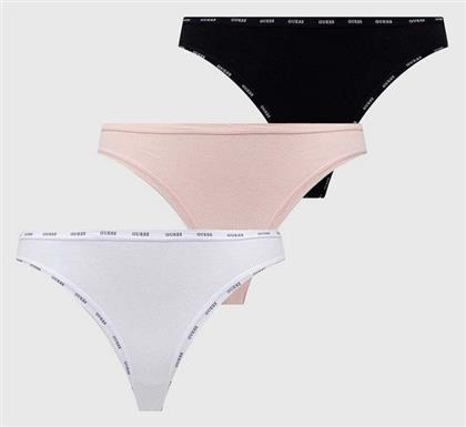 Βαμβακερά Γυναικεία Brazil 3Pack White-black-pink Guess