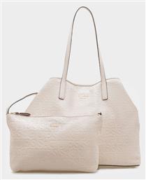 'vikky Ii' Γυναικεία Τσάντα Tote Χειρός Λευκή Guess