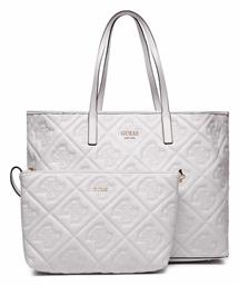 Vikky II Σετ Γυναικεία Τσάντα Shopper Ώμου Λευκή Guess