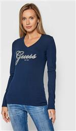 Guess Μακρυμάνικο Γυναικείο Top Navy Μπλε από το Z-mall
