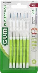 GUM Bi-Direction Μεσοδόντια Βουρτσάκια με Λαβή 0.7mm Πράσινα 6τμχ