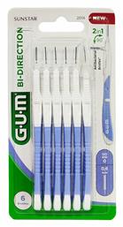 Bi-Direction Μεσοδόντια Βουρτσάκια με Λαβή 0.6mm Μωβ 6τμχ GUM