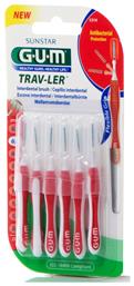 Trav-ler Μεσοδόντια Βουρτσάκια 0.8mm Κόκκινα 6τμχ GUM