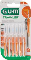 GUM Trav-ler Μεσοδόντια Βουρτσάκια 0.9mm Πορτοκαλί 6τμχ από το Pharm24