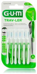 Trav-ler Μεσοδόντια Βουρτσάκια 1.1mm Πράσινα 6τμχ GUM