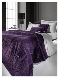 Crusty Κουβέρτα Γούνινη Υπέρδιπλη 220x240 Aubergine Guy Laroche