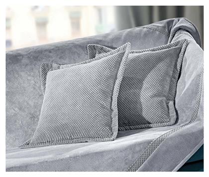 Διακοσμητική Μαξιλαροθήκη Rubicon Fleece Silver 45x45εκ. Guy Laroche