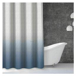 Mykonos Κουρτίνα Μπάνιου Υφασμάτινη με Τρουκς 180x185cm Light Blue Guy Laroche