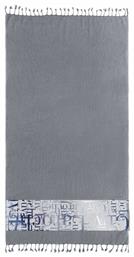 Pestemal Πετσέτα Θαλάσσης Παρεό 12 Grey με Κρόσσια 170x90εκ. Guy Laroche