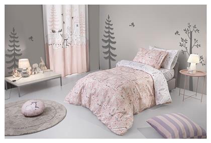 Σετ Σεντόνια Ημίδιπλα Βαμβακερά Forest Ροζ 165x250cm 3τμχ Guy Laroche