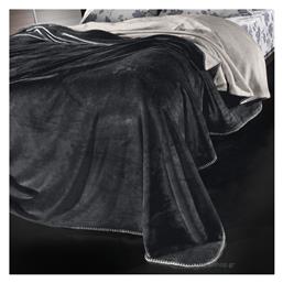 Σετ Velvet Σετ Κουβέρτα Βελουτέ Υπέρδιπλη 220x240εκ. με Διακοσμητικό Μαξιλαράκι Anthracite Guy Laroche