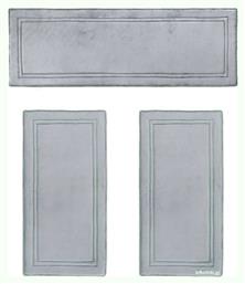 Softy Σετ Μοντέρνα Χαλιά Κρεβατοκάμαρας Silver 1176086219004 3τμχ Guy Laroche