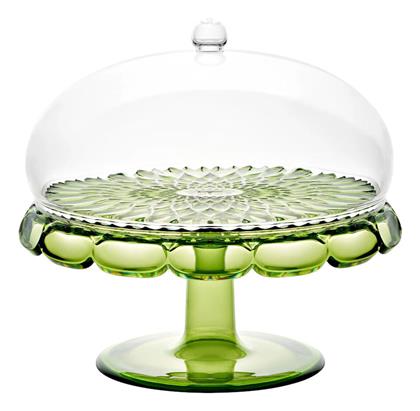 Τουρτιέρα Πλαστική με Πόδι Πράσινη 30x30εκ. Guzzini