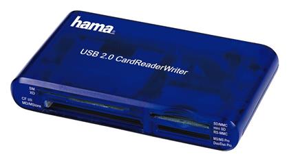Card Reader USB 2.0 για SD/MemoryStick/CompactFlash/xD Μπλε HAMA