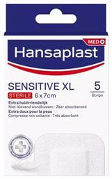 Αποστειρωμένα Αυτοκόλλητα Επιθέματα Med+ Sensitive XL 7x6cm 5τμχ Hansaplast