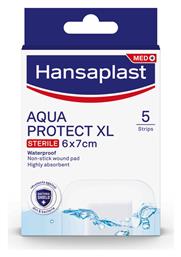 Aqua Protect XL Aδιάβροχα και Αποστειρωμένα Αυτοκόλλητα Επιθέματα 7x6cm 5τμχ Hansaplast