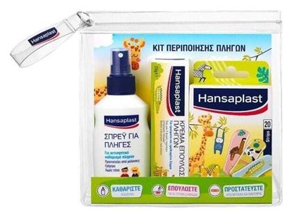 Παιδικό Spray Καθαρισμού Πληγών 100ml, Kids Animal Plasters 20τμχ & Κρέμα 20gr για Επούλωση Hansaplast