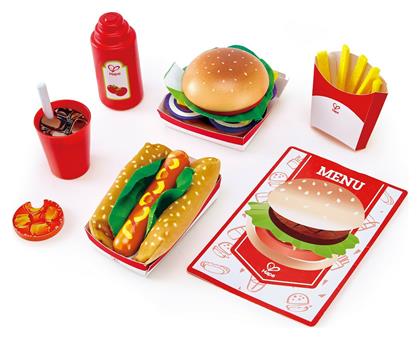 Fast Food από Ξύλο για 3+ Ετών 10,0 εκ. 8τμχ Hape