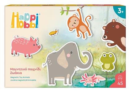 Μαγνητικό Παιχνίδι Κατασκευών Ζωάκια για Παιδιά 3+ Ετών HappiHobbi