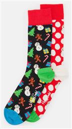 Big Dot Snowman Gift Set Χριστουγεννιάτικες Κάλτσες Πολύχρωμες 2Pack Happy Socks