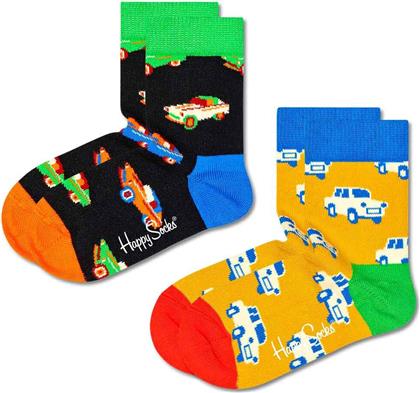 Happy Socks Παιδικές Κάλτσες Μακριές Car Πολύχρωμες 2 Ζευγάρια