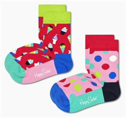 Παιδικές Κάλτσες Μακριές 2 Ζευγάρια Happy Socks