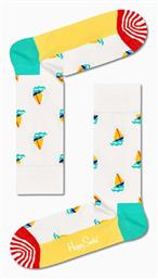 Unisex Κάλτσες με Σχέδια Μπεζ Happy Socks