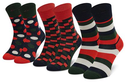 Unisex Κάλτσες με Σχέδια Πολύχρωμες 3Pack Happy Socks