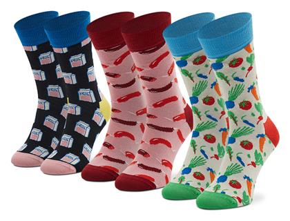 Unisex Κάλτσες με Σχέδια Πολύχρωμες 3Pack Happy Socks