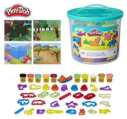 Play-Doh Πλαστελίνη - Παιχνίδι Animal Discovery Bucket για 3+ Ετών Hasbro