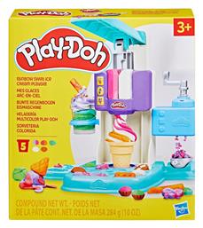 Play-Doh Πλαστελίνη - Παιχνίδι Rainbow Swirl Ice Cream για 3+ Ετών Hasbro