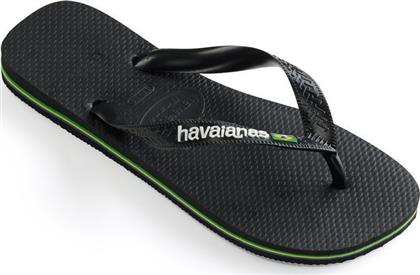 Havaianas Brasil Logo Flip Flops σε Μαύρο Χρώμα από το Z-mall
