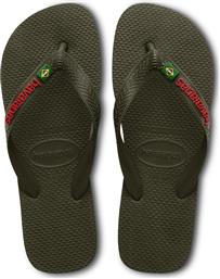 Brasil Logo Ανδρικά Flip Flops Χακί Havaianas