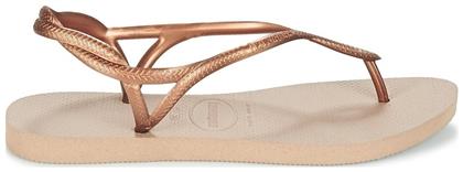 Luna Σαγιονάρες σε στυλ Πέδιλα σε Χρυσό Χρώμα Havaianas