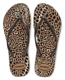 Slim Animals Σαγιονάρες σε Καφέ Χρώμα Havaianas