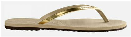 Slim Metallic Σαγιονάρες σε στυλ Πέδιλα Sand Grey/Light Golden Havaianas