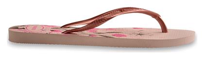 Slim Organic Floral Ballet Σαγιονάρες σε Ροζ Χρώμα Havaianas
