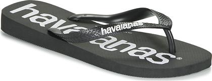 Havaianas Top Logomania Flip Flops σε Μαύρο Χρώμα από το Troumpoukis
