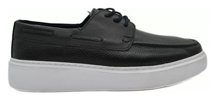 Ανδρικά Boat Shoes σε Μαύρο Χρώμα Hawkins Premium