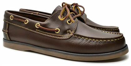 Premium Δερμάτινα Ανδρικά Boat Shoes σε Καφέ Χρώμα Hawkins