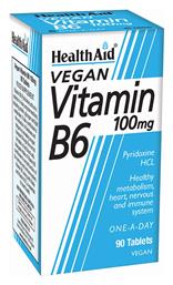 B6 Vitamin Βιταμίνη 100mg 90 x 1 ταμπλέτες 90τμχ Health Aid