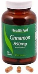 Cinnamon 850mg 30 κάψουλες Health Aid
