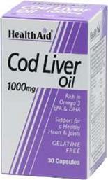 Health Aid Cod Liver Oil 1000mg 30 κάψουλες