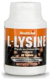 L-Lysine 500mg 60 ταμπλέτες Unflavoured Health Aid