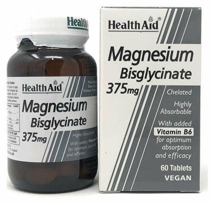 Health Aid Magnesium Bisglycinate 375mg 60 ταμπλέτες από το Pharm24