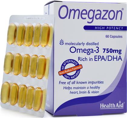 Health Aid Omegazon Ιχθυέλαιο 750mg 60 κάψουλες από το Pharm24