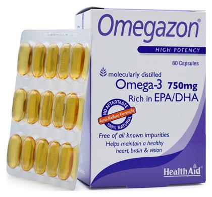 Omegazon Ιχθυέλαιο 750mg 60 κάψουλες Health Aid