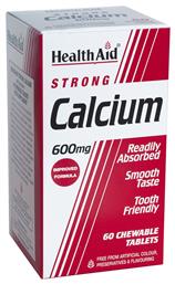 Strong Calcium 600mg 60 μασώμενες ταμπλέτες Health Aid