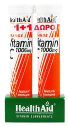 Vitamin C 1000mg 2x Βιταμίνη 1000mg Πορτοκάλι 40 αναβράζοντα δισκία Health Aid